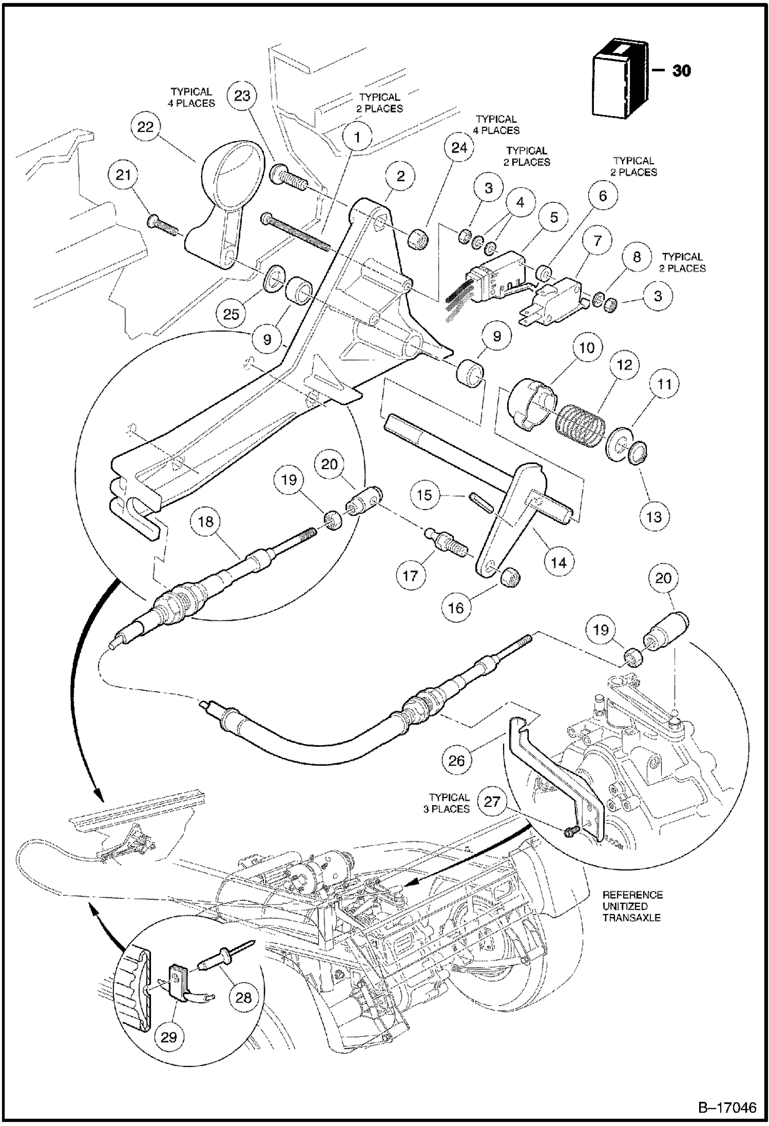 ПЕРЕКЛЮЧАТЕЛЬ ПЕРЕДАЧИ ЗАДНЕГО ХОДА В СБОРЕ