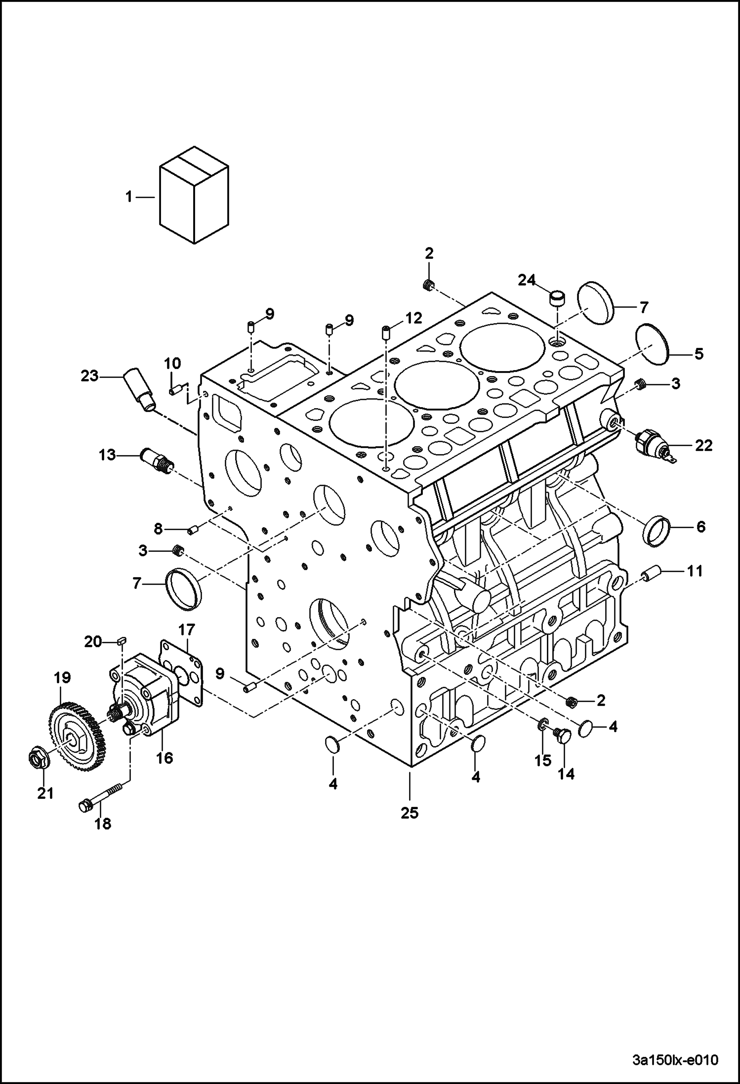 Схема БЛОК ЦИЛИНДРОВ В СБОРЕ