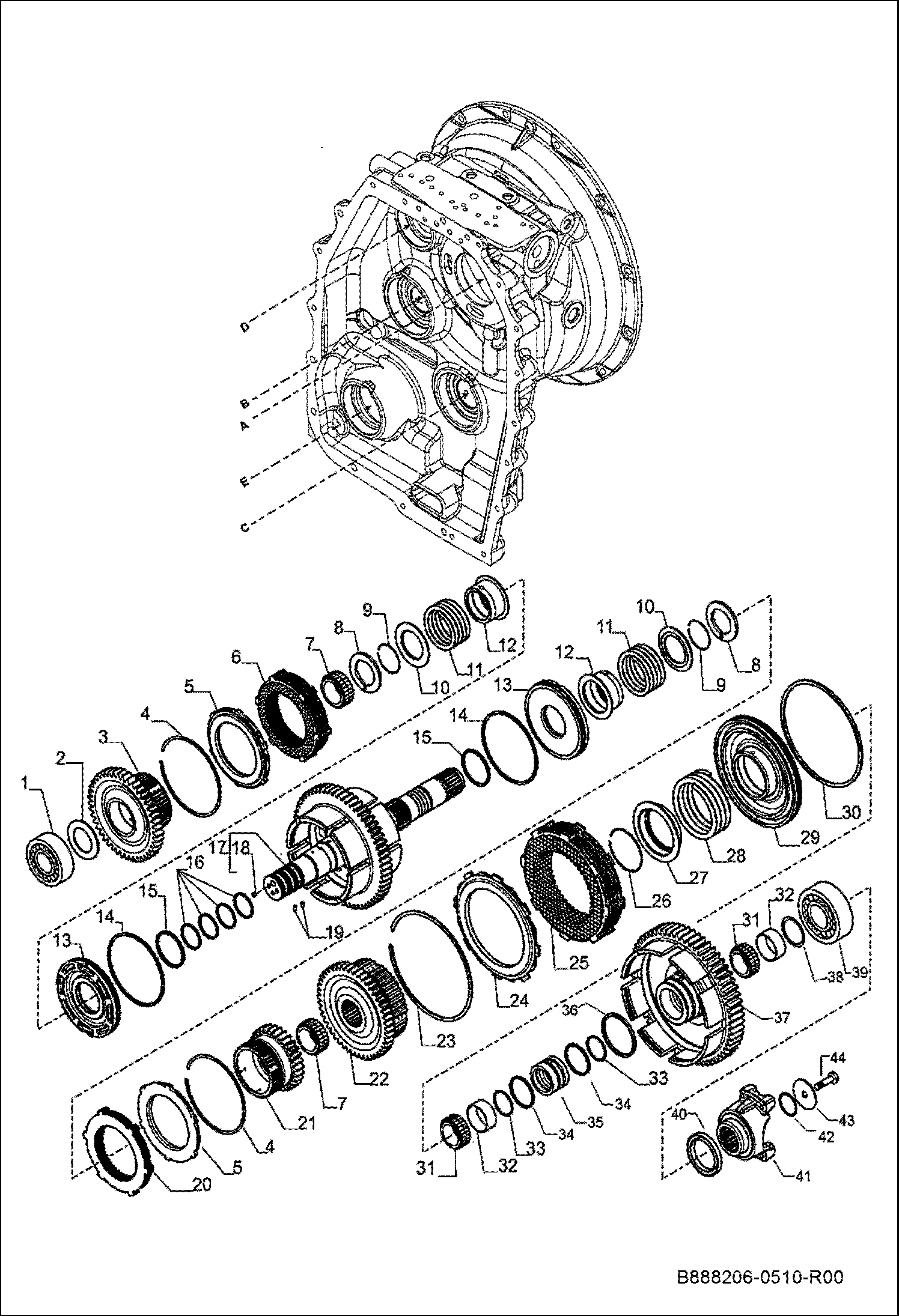 ТРАНСМИССИЯ - ПРОМЕЖУТОЧНЫЙ ВАЛ (C)