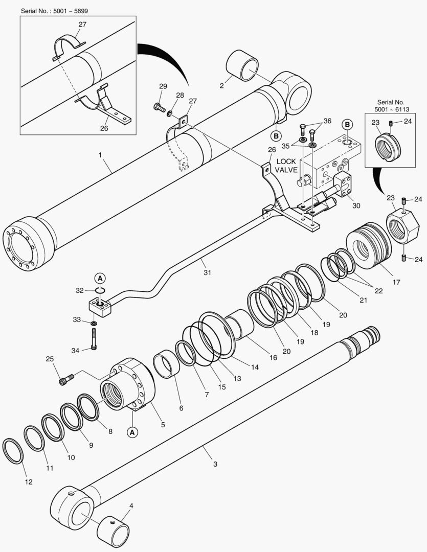 Спецтехника 4380 BOOM CYLINDER - R.H (LOCK VALVE) [5001~6164] - главное фото