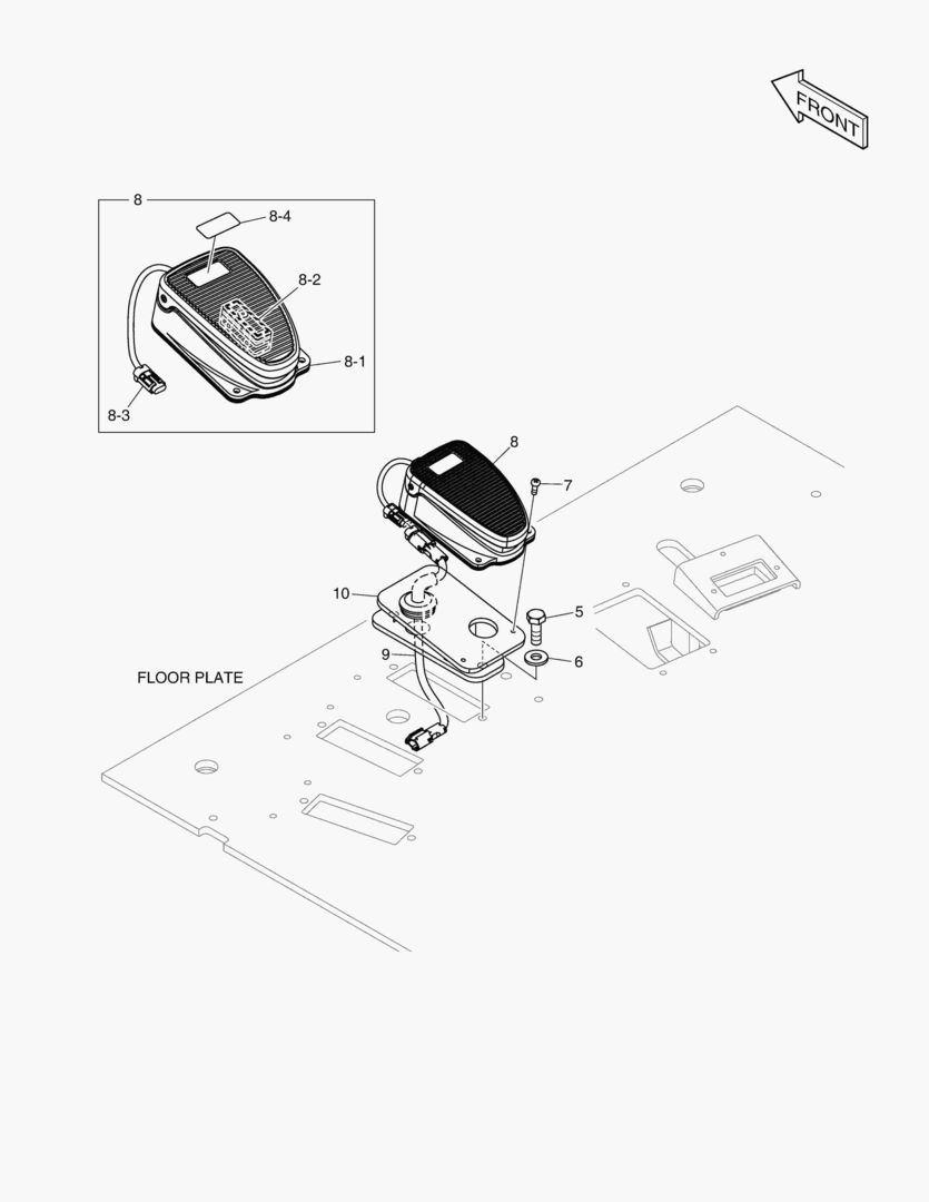 Спецтехника 8170 ELECTRIC PARTS - PEDAL(BREAKER)(ROPS) [5105~] - главное фото