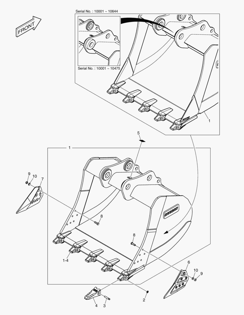 7040 BUCKET ASS`Y - 2.47mВі - H CLASS
