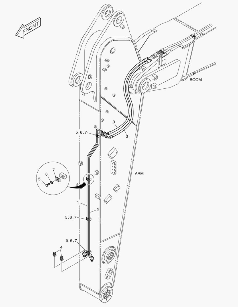 ГИДРОСИСТЕМА РУКОЯТИ - РУКОЯТЬ 2.4 м (БЫСТРОУСТАНАВЛИВАЕМЫЙ ФИКСАТОР)