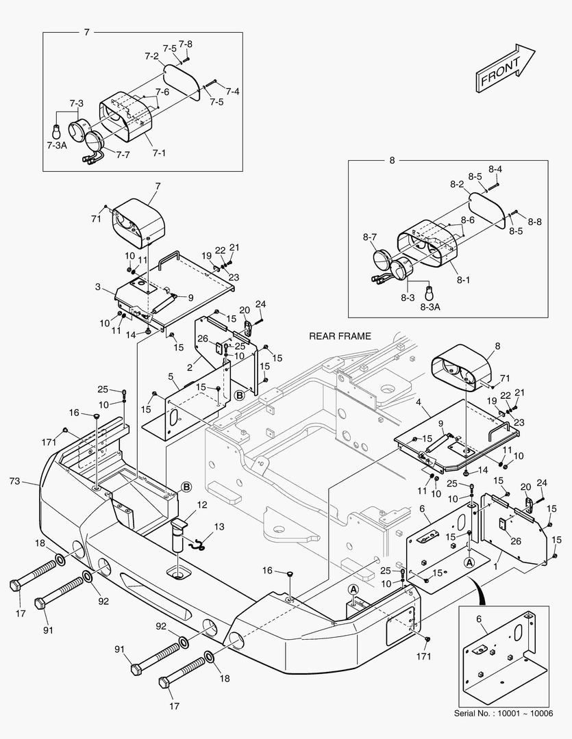 1570 COUNTER WEIGHT & REAR LAMP