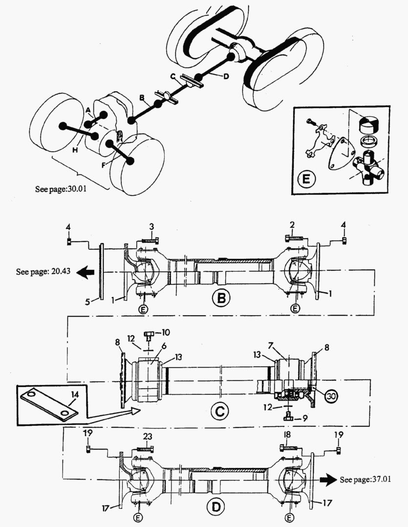 G035-1 INTERMEDIATE SHAFTS; REAR VEHICLE