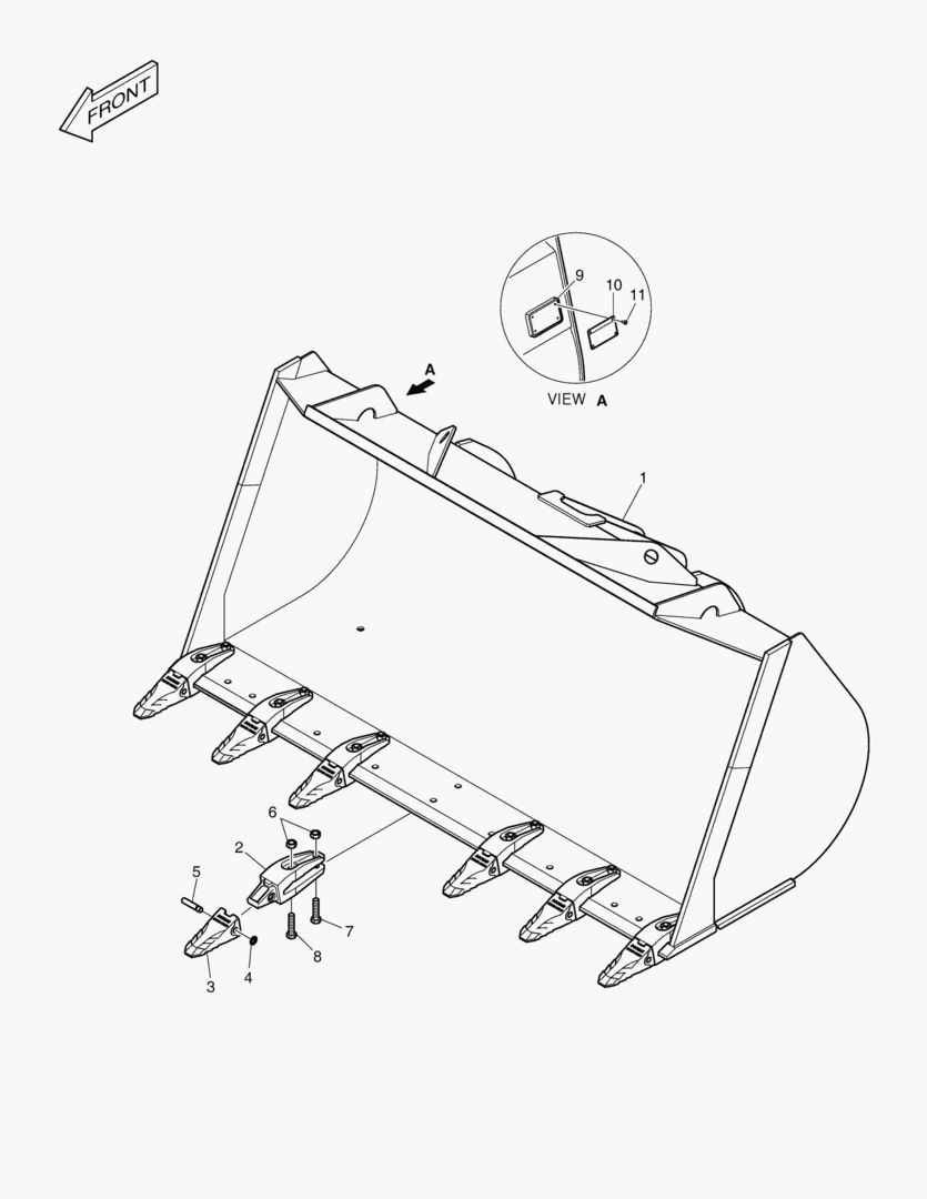 5510 BUCKET - 3.7гЋҐ - TOOTH