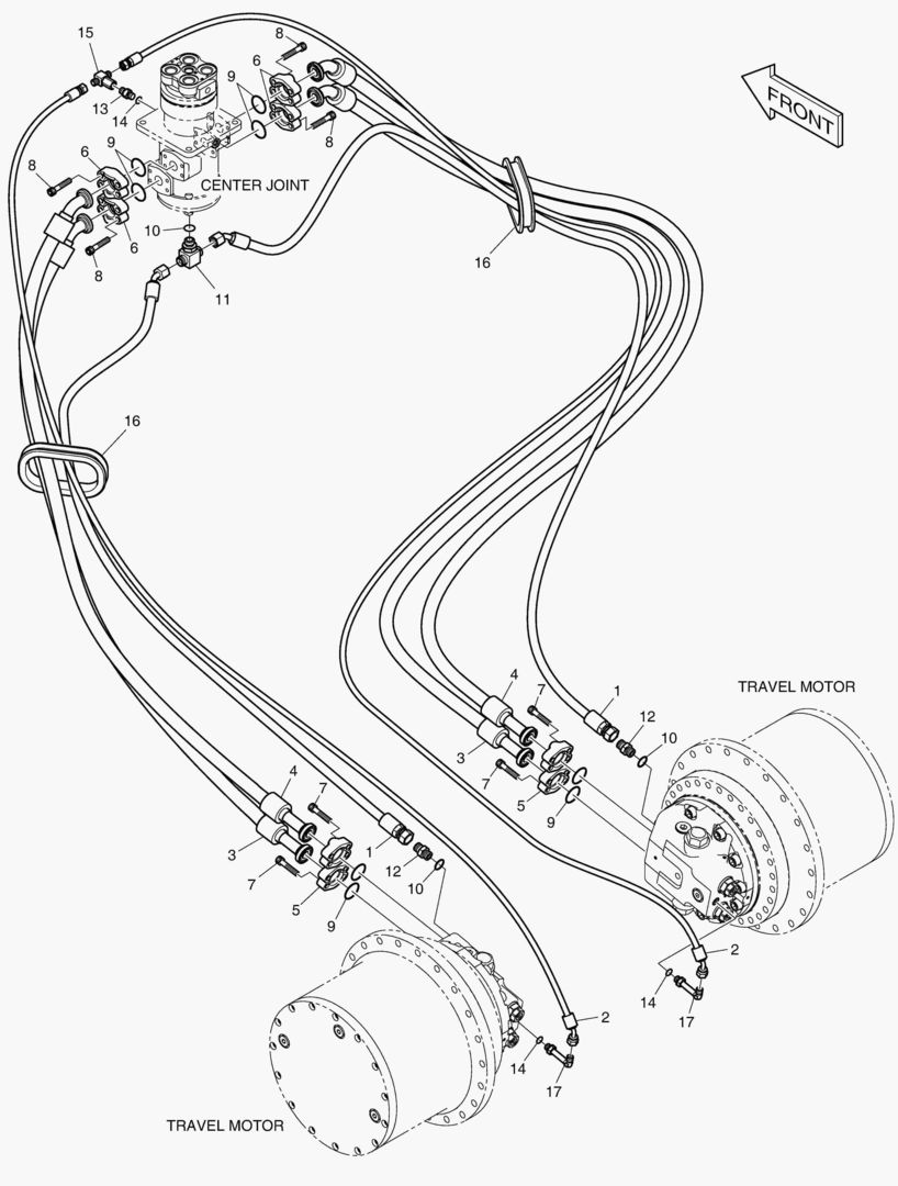 ТРУБОПРОВОД ХОДА - СТАНДАРТ(DX220A)