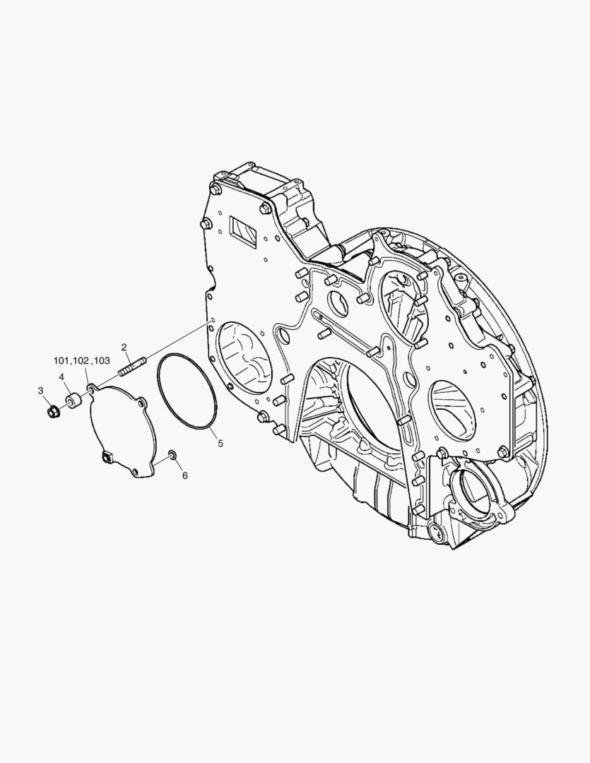 Схема 024 POWER TAKE-OFF,COVER