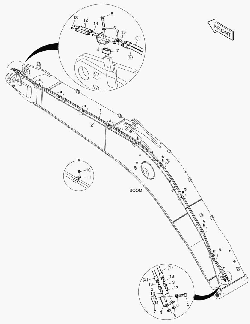 6290 BOOM PIPING - QUICK CLAMP