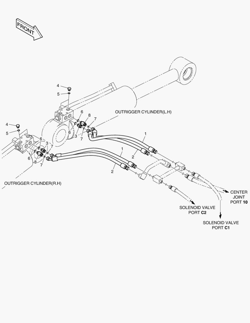 ТРУБОПРОВОД ЗАДНЕГО АУТРИГЕРА - ИНДИЯ