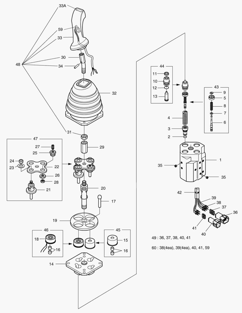 Спецтехника 3530 REMOTE CONTROL VALVE - MONO LEVER [10001~10081]
