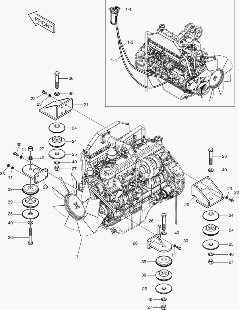 МОНТАЖ ДВИГАТЕЛЯ