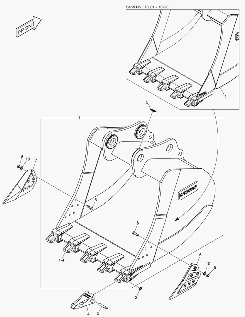 7200 BUCKET ASS`Y - 2.35mВі - H CLASS