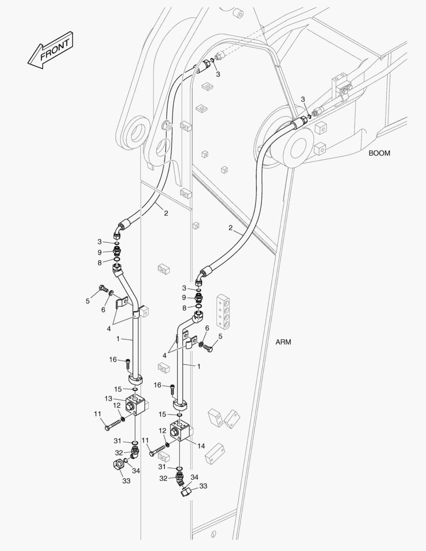 ГИДРОСИСТЕМА РУКОЯТИ - РУКОЯТЬ 2.4 м(ВРАЩАЮЩИЙСЯ)