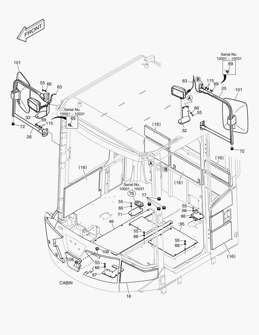 5690 CABIN(2) - BODY(WITHOUT ROOF)