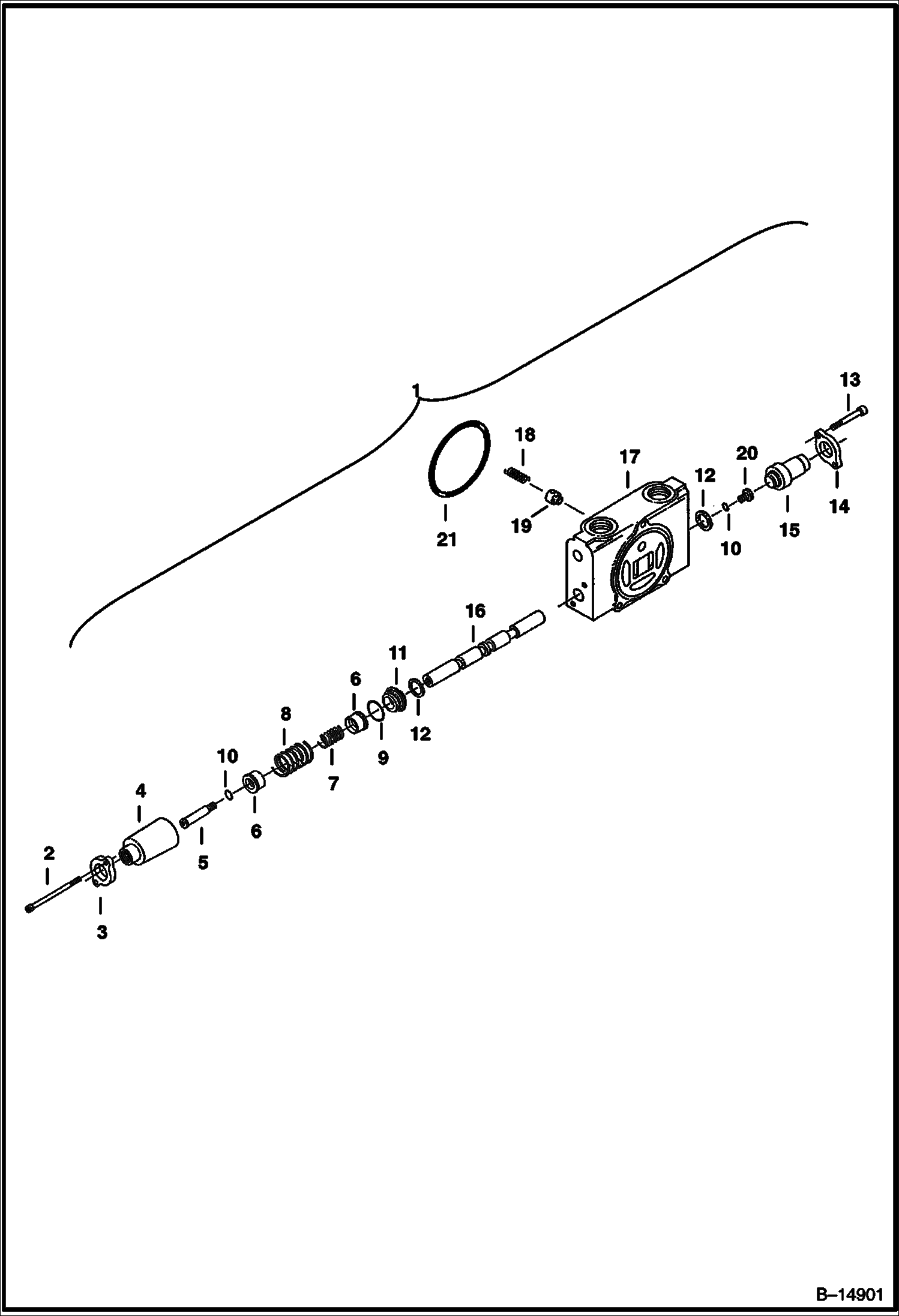 СЕКЦИЯ РАСПРЕДЕЛИТЕЛЯ (ГИДРОМОТОР ПОВОРОТА ПЛАТФОРМЫ)