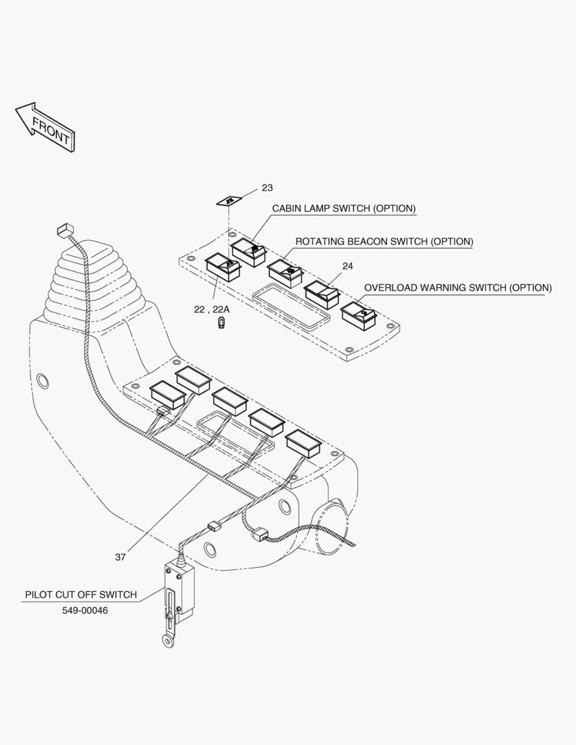 ЭЛЕКТРИЧЕСКИЕ ЗАПЧАСТИ(3)-ПУЛЬТ УПРАВЛЕНИЯ(ЛЕВОСТОРОННИЙ)