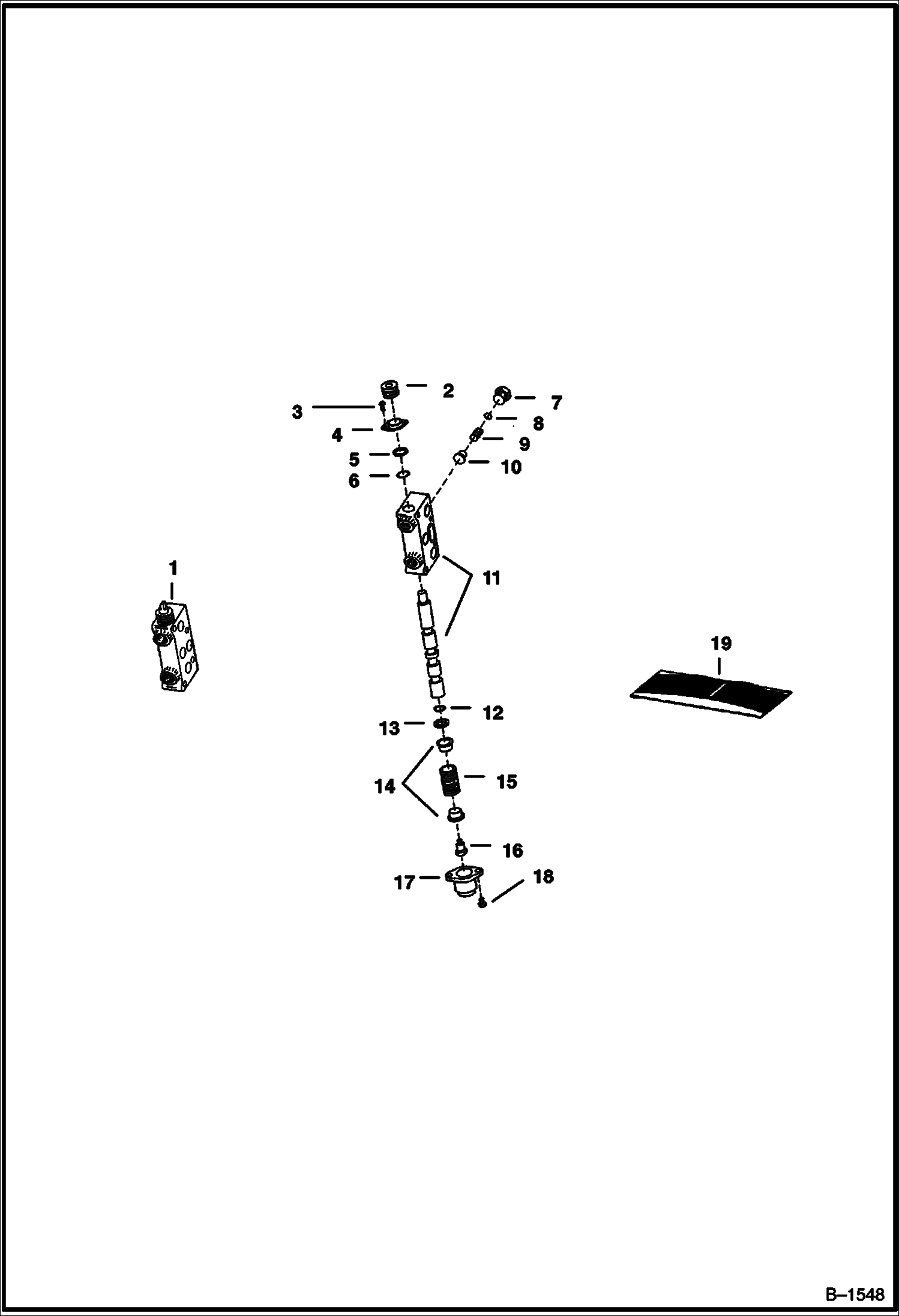 Схема ЭКСКАВАТОР-ПОГРУЗЧИК (СЕКЦИЯ РАСПРЕДЕЛИТЕЛЯ - СТАБИЛИЗАТОР) (914A)