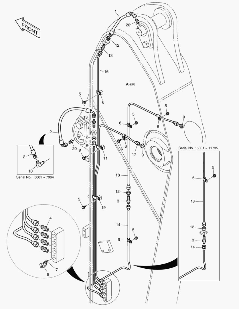 ТРУБОПРОВОД СМАЗОЧНОЙ СИСТЕМЫ - РУКОЯТЬ