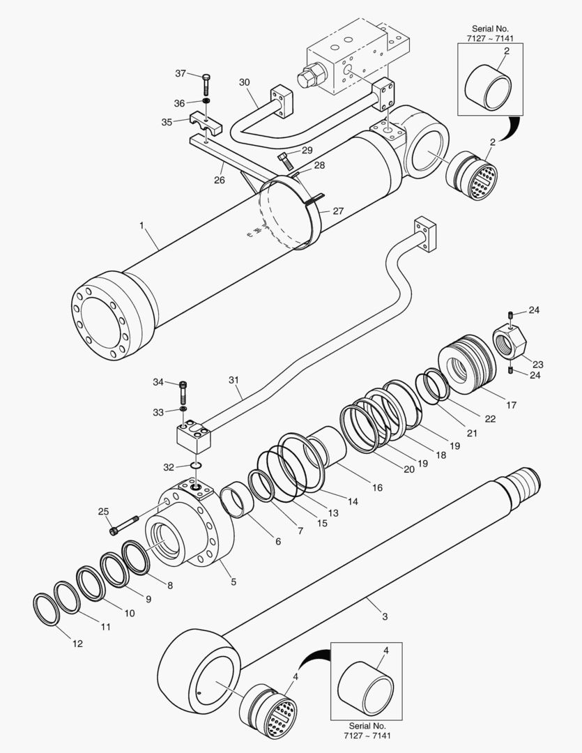 Спецтехника 4501 BOOM CYLINDER - R.H.(LOCK VALVE) [7127~] - главное фото