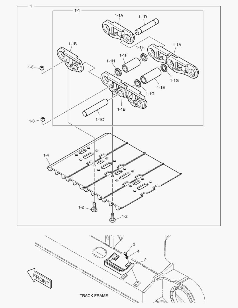 БАШМАК ГУСЕНИЦЫ В СБОРЕ - 800G