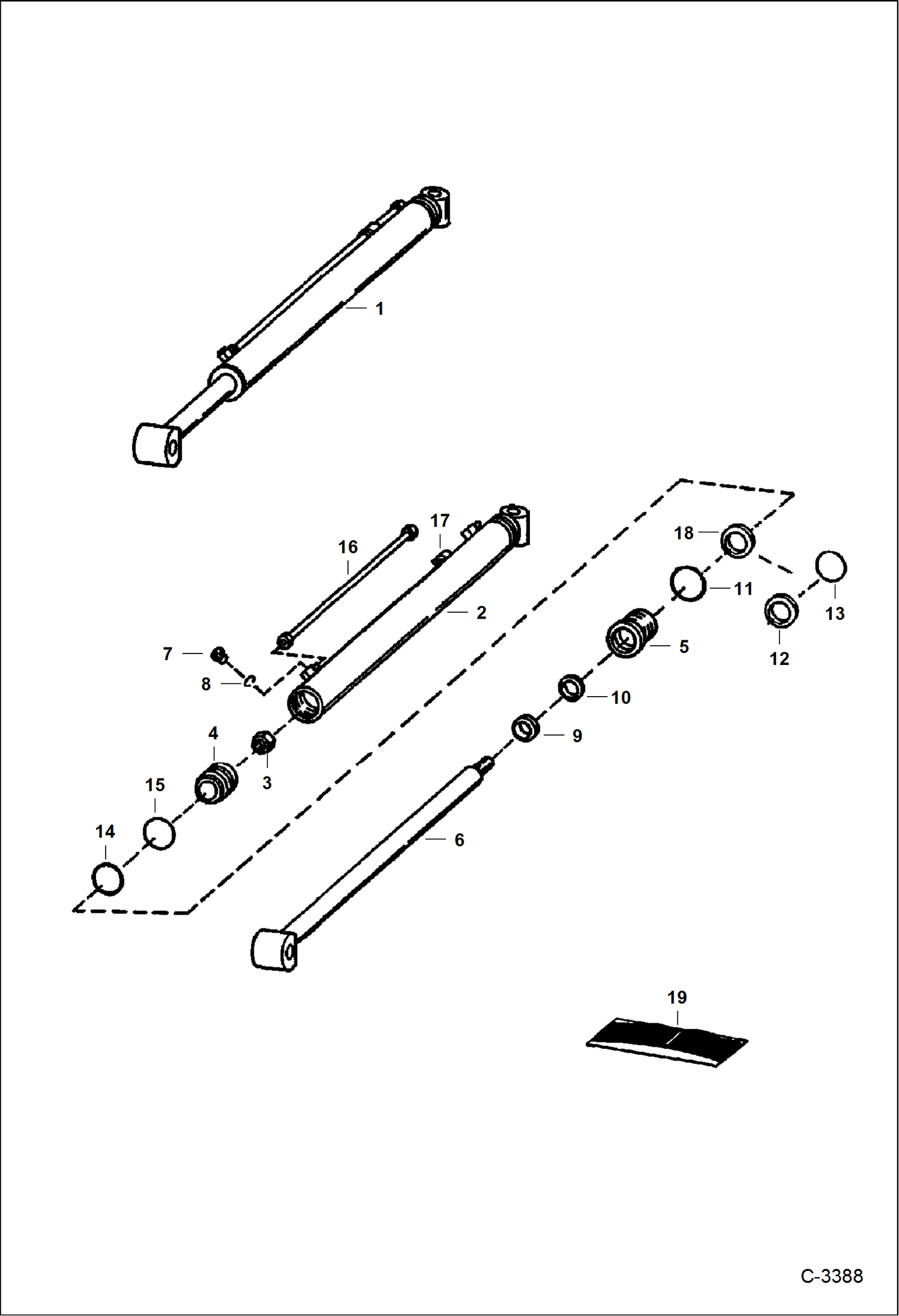 ЭКСКАВАТОР-ПОГРУЗЧИК (ЦИЛИНДР СТАБИЛИЗАТОРА) (607 7750 И A5CW)