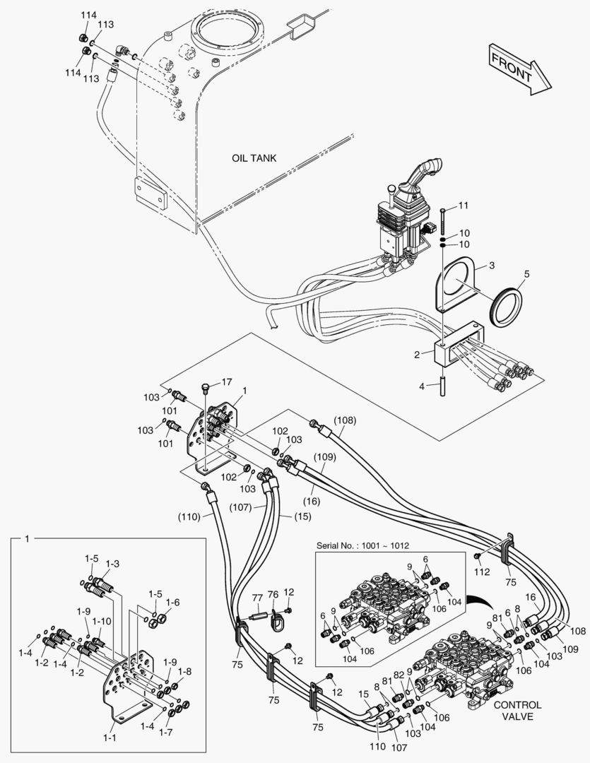 ТРУБОПРОВОД СЕРВОУПРАВЛЕНИЯ - 3-Й РЫЧАГ