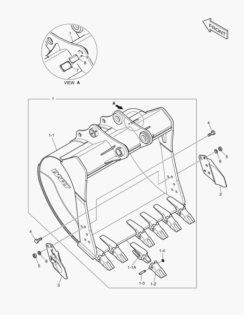 6830 BUCKET ASS`Y - 1.49mВі(63`) - HEAVY DUTY [5001~20042]