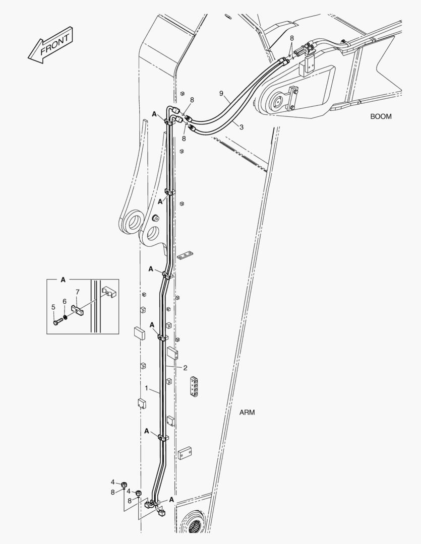 ГИДРОСИСТЕМА РУКОЯТИ - БЫСТРАЯ ПОСАДКА(РУКОЯТЬ 3.95 м)