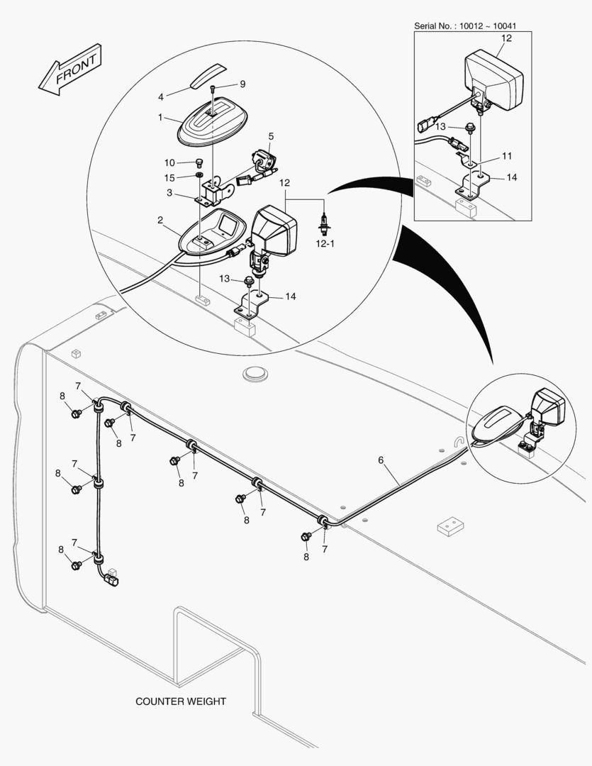1890 REAR VIEW CAMERA & REAR LAMP