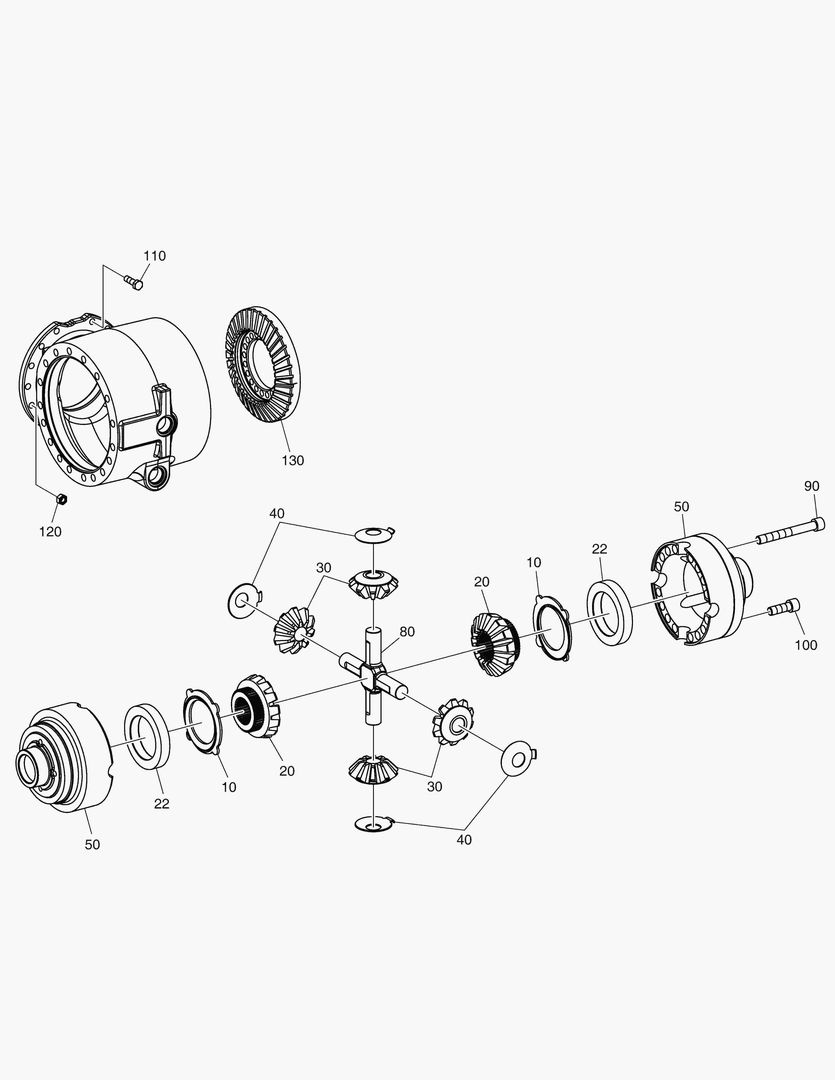 Спецтехника 4810 DIFFERENTIAL GEAR - REAR AXLE(WIDE) [1082~] - главное фото