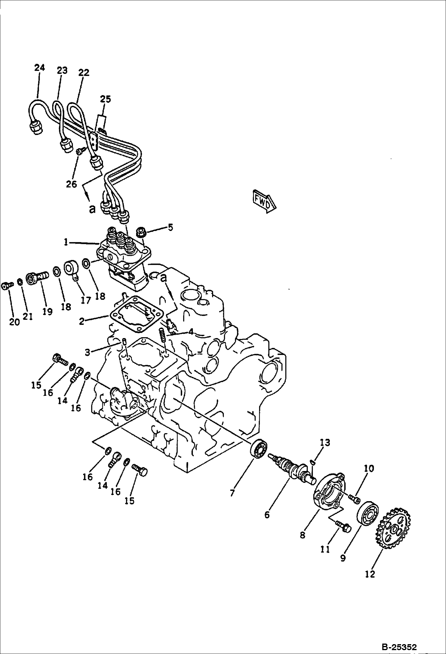 НАСОС ДЛЯ ВПРЫСКА ТОПЛИВА И ТРУБОПРОВОД