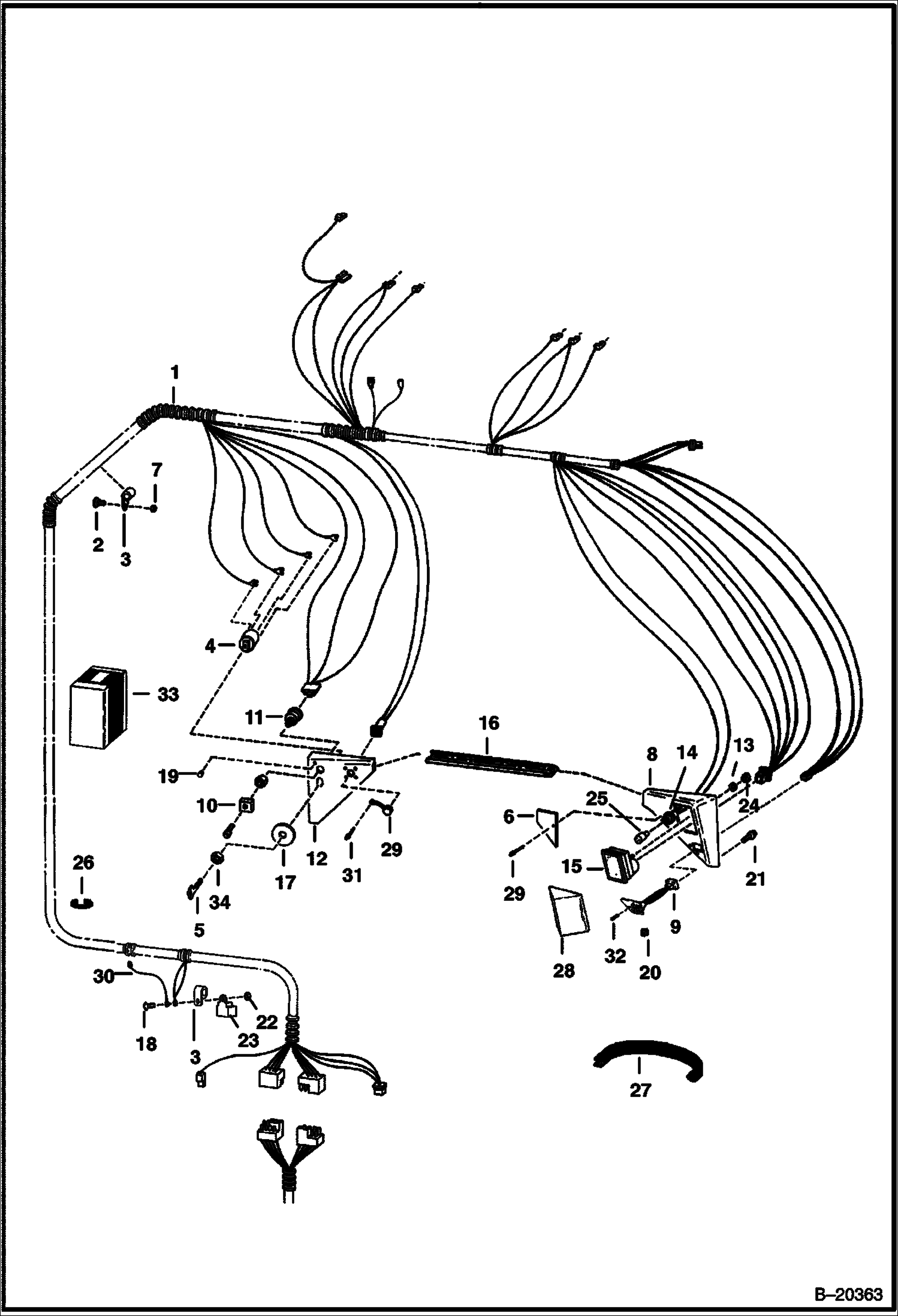 ЭЛЕКТРОСХЕМА КАБИНЫ (С B.O.S.S. (ОПЦИЯ))