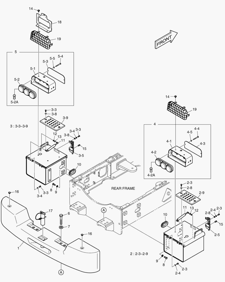 1370 COUNTER WEIGHT & REAR LAMP