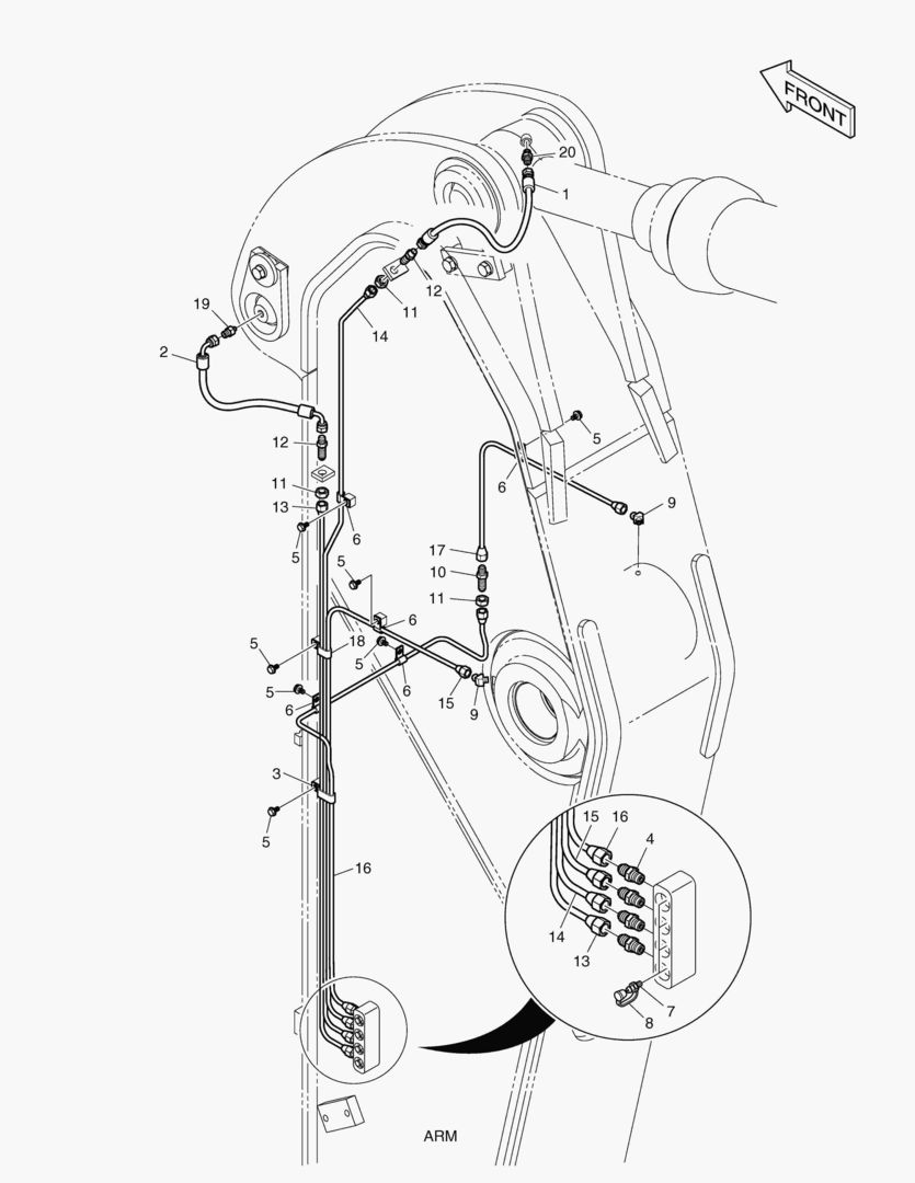 ТРУБОПРОВОД СМАЗОЧНОЙ СИСТЕМЫ - РУКОЯТЬ 2.6 м