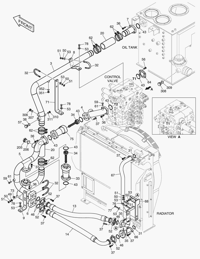 ТУБОПРОВОД МАСЛЯНОГО РАДИАТОРА(2)