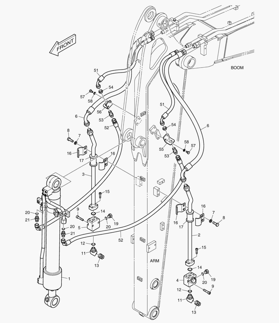 ГИДРОСИСТЕМА РУКОЯТИ - РУКОЯТЬ 2.25 м