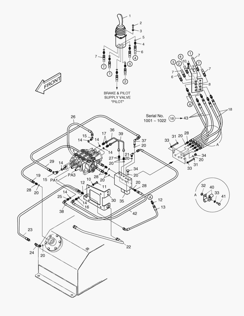 ТРУБОПРОВОД СЕРВОУПРАВЛЕНИЯ-ОДИН REMOCON+3 КАТУШКИ
