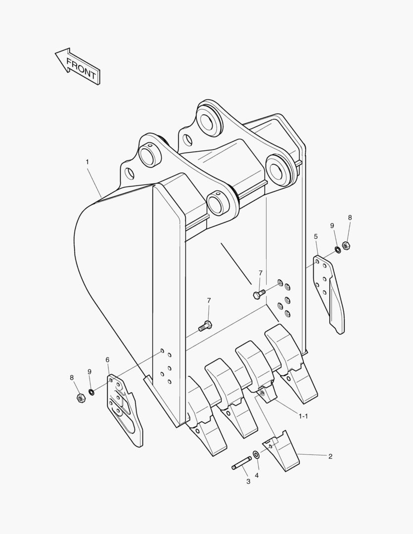 Спецтехника 9141 BUCKET-0.45,980гЋњ SIDE PIN TYPE [3100~]