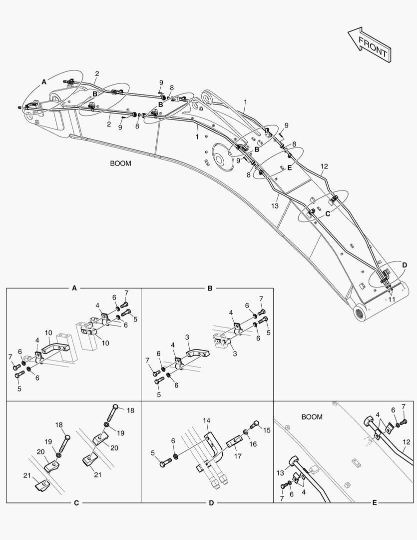 ГИДРОСИСТЕМА СТРЕЛЫ - ВРАЩАЮЩИЙСЯ(СТРЕЛА 6.2 м)
