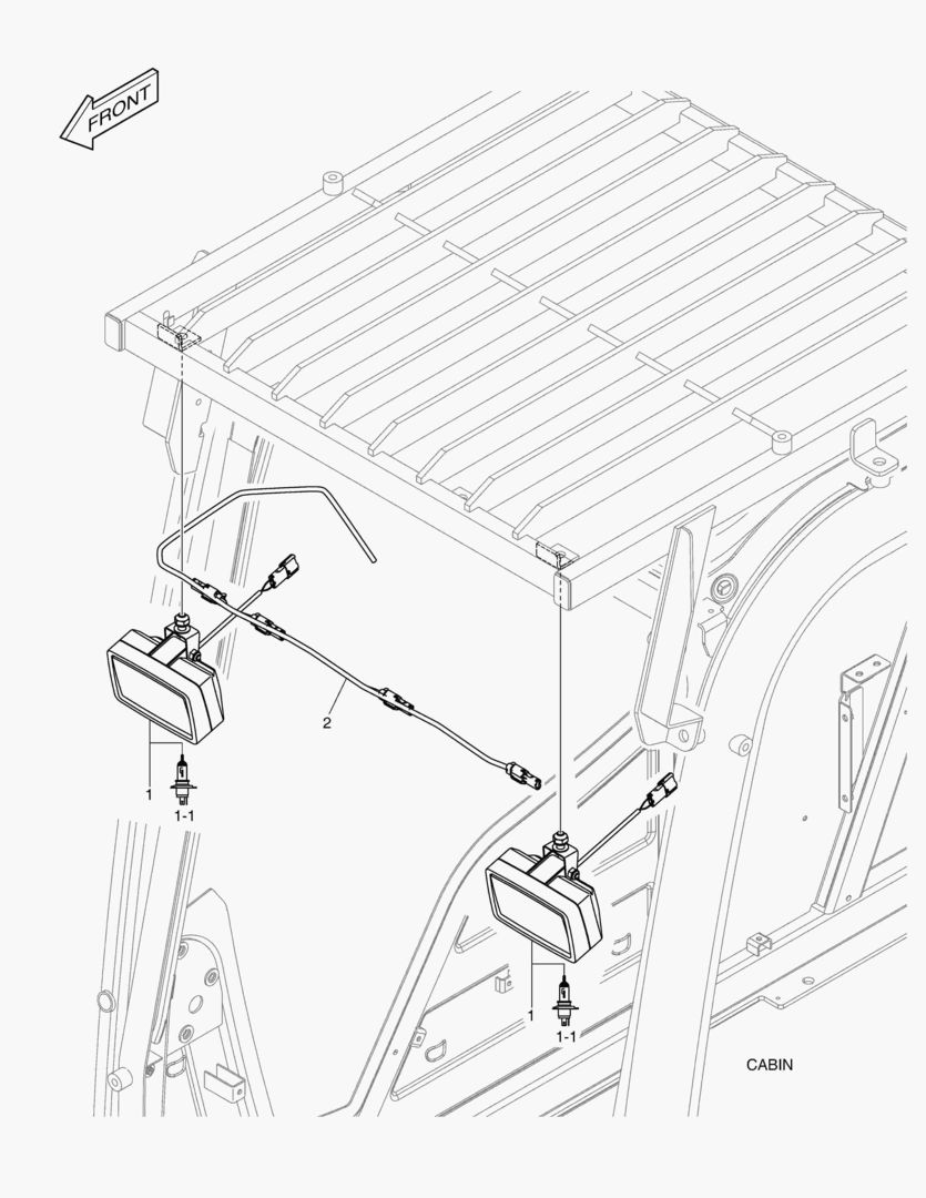 РАБОЧАЯ ФАРА(2-ЛАМПЫ) - СИСТЕМА ЗАЩИТЫ ПРИ ОПРОКИДЫВАНИИ