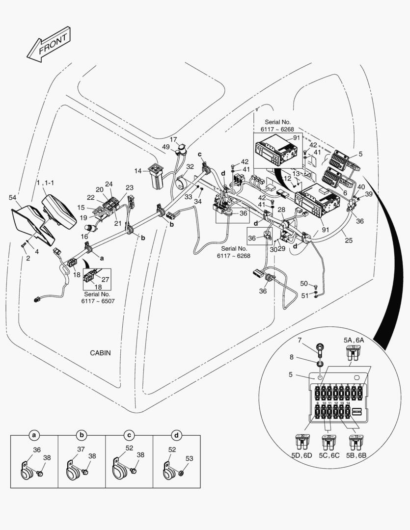 1671 ELECTRIC PARTS - CABIN [6117~6590]