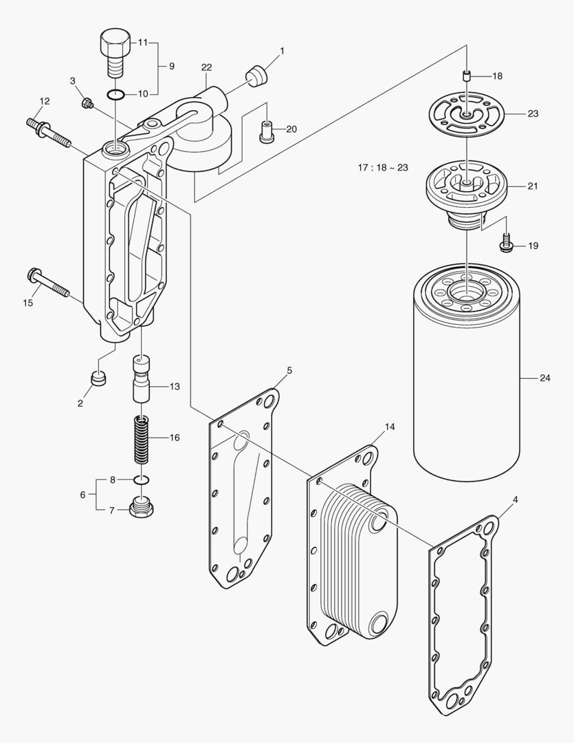 019 OIL FILTER & COOLER