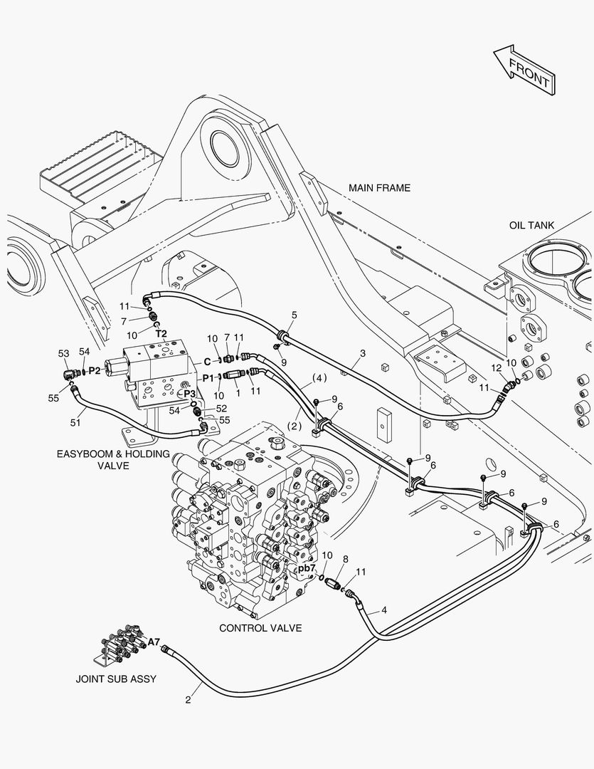ТРУБОПРОВОД СЕРВОУПРАВЛЕНИЯ - СТРЕЛА ПЛАВАЮЩЕГО ТИПА