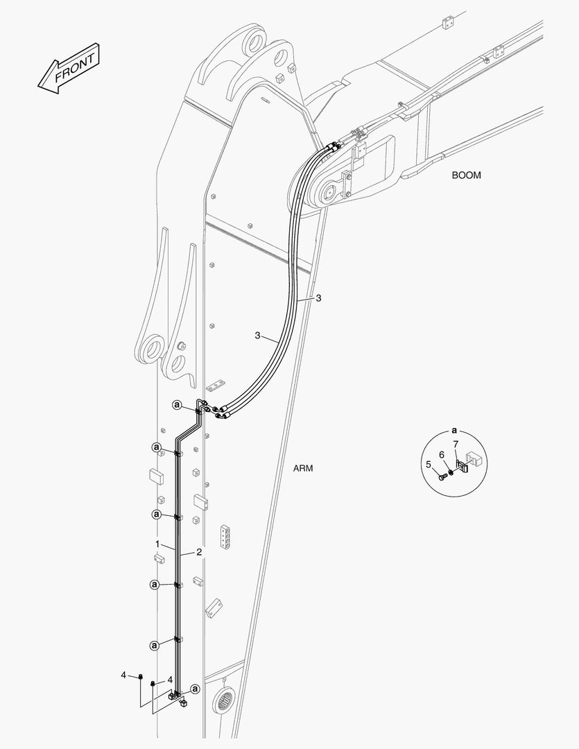 ГИДРОСИСТЕМА РУКОЯТИ - БЫСТРАЯ ПОСАДКА (РУКОЯТЬ 3.95 м)