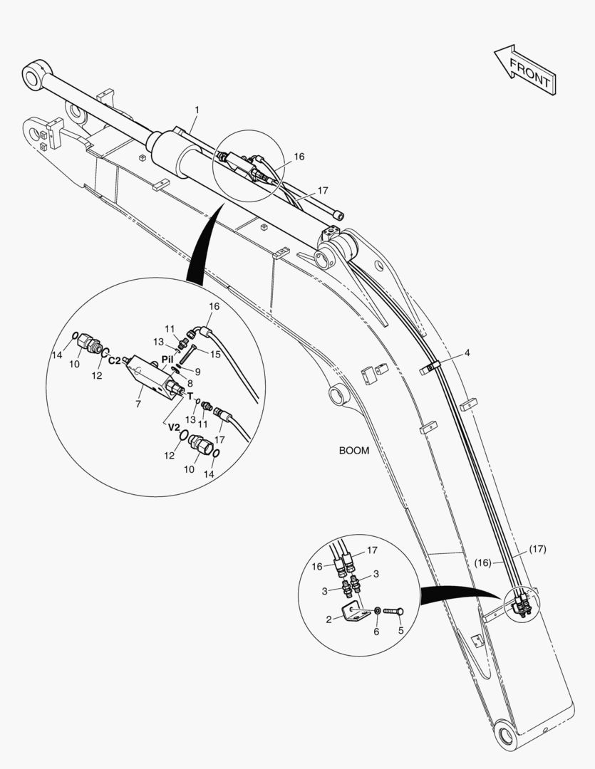 Спецтехника 6260 BOOM PIPING - ARM LOCK VALVE [1001~1812]