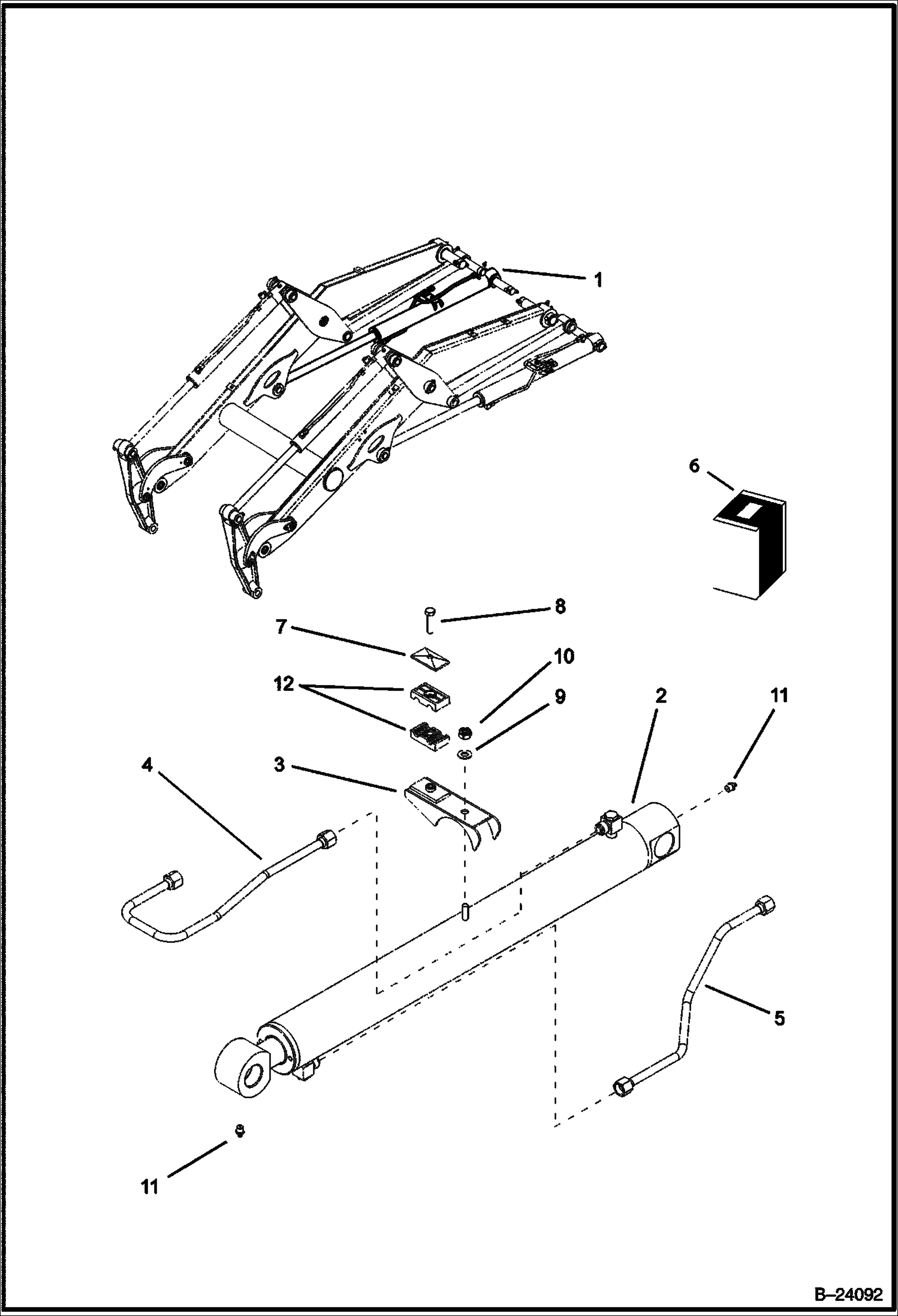 Схема ГИДРОЦИЛИНДР ПОДЪЕМА ЗАГРУЗОЧНЫЕ ЛАПЫ