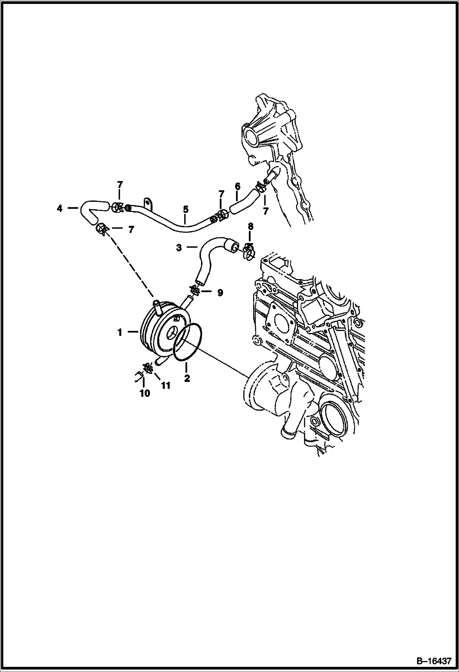 МАСЛЯНЫЙ РАДИАТОР (KUBOTA - V2003T) (СЕРИЙНЫЙ НОМЕР 2333 И НИЖЕ И 2332 И НИЖЕ)
