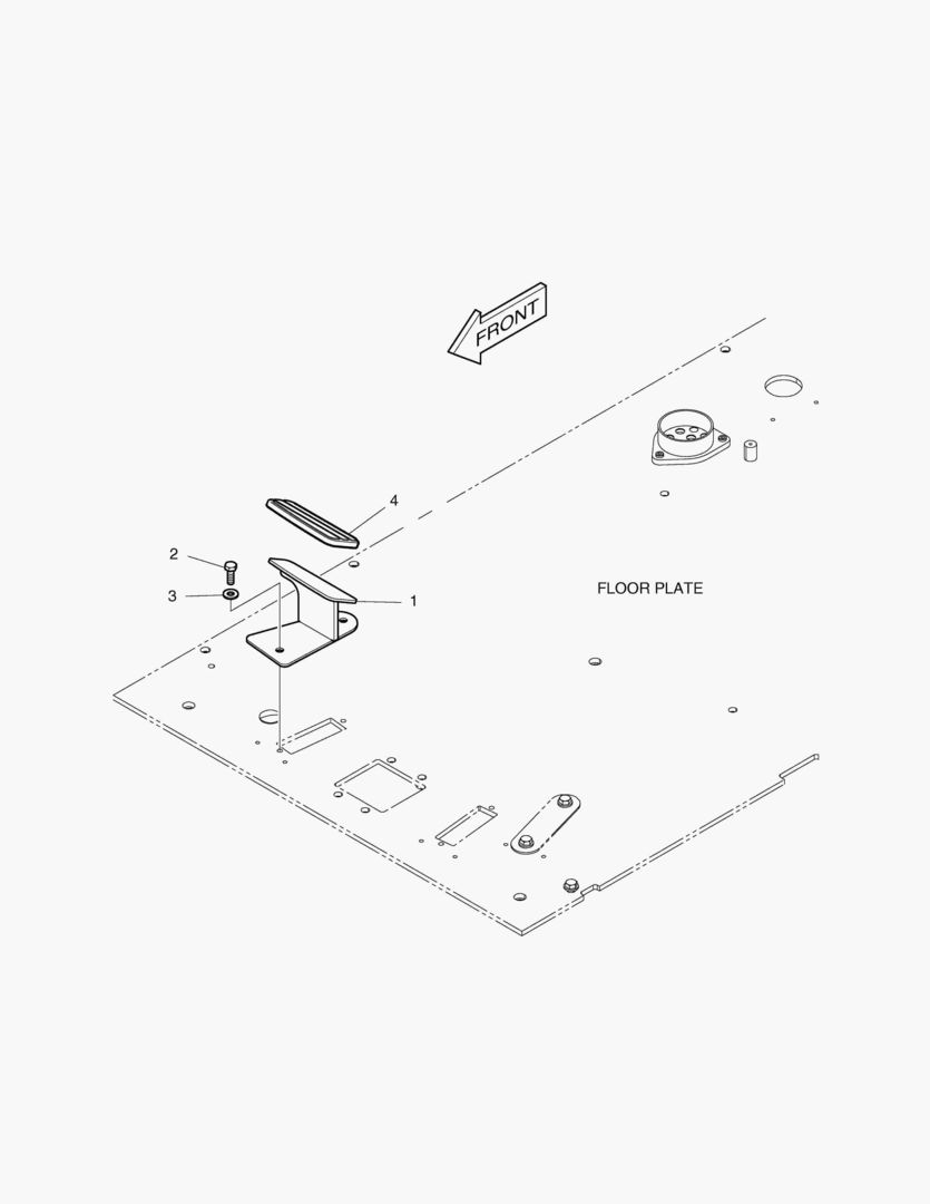 ПОДСТАВКА ДЛЯ НОГ - ПРАВОСТОРОННИЙ