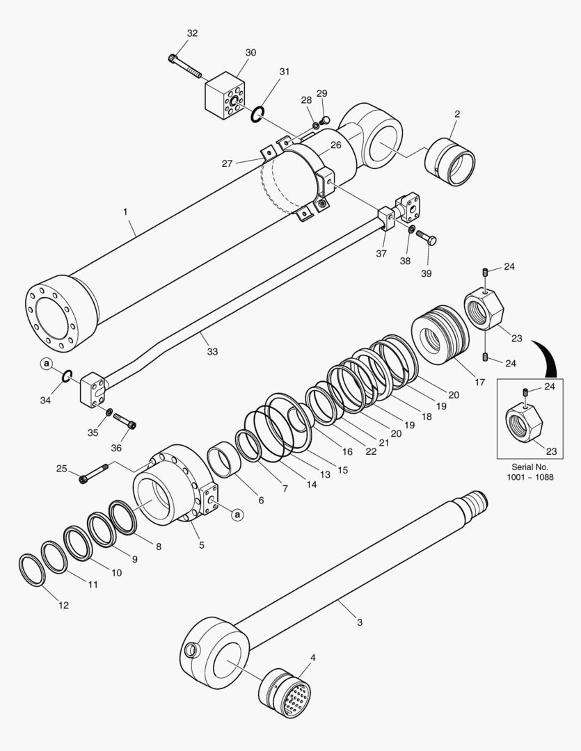ЦИЛИНДР КОВША - РУКОЯТЬ 2.4 м